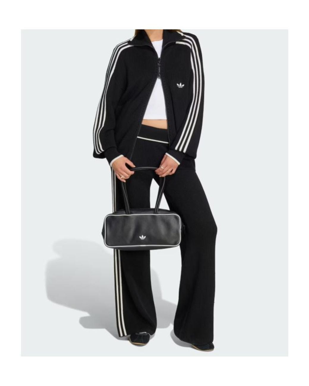 Adidas Originals Black Adidas Zip-Up Knit Track Jacket