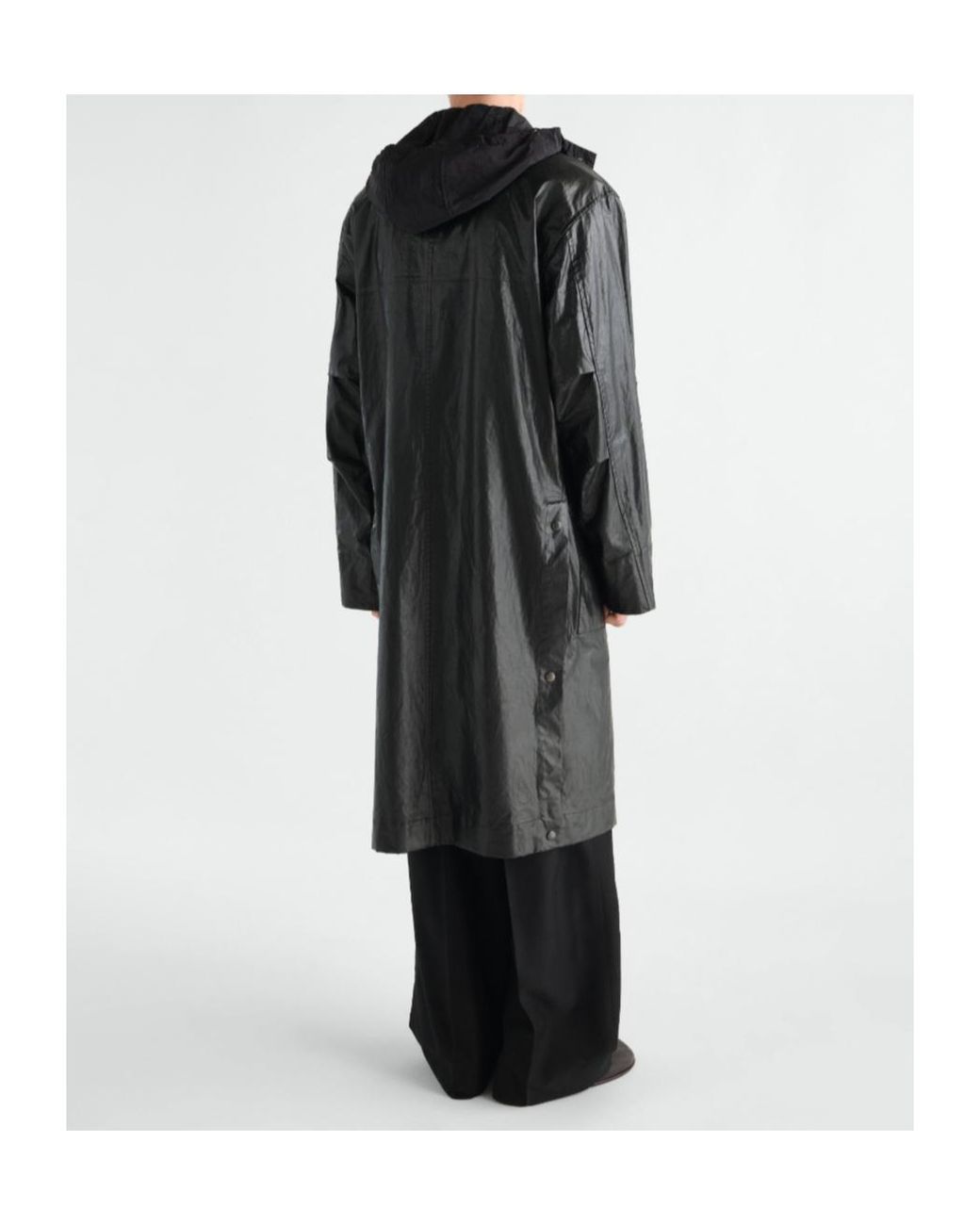 Lemaire Gray Long Raincoat for men