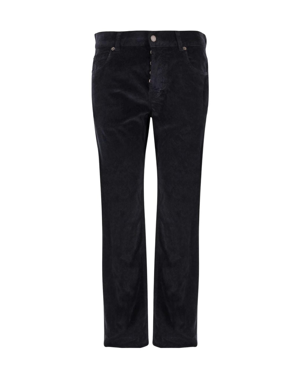 DARKPARK Black Ring-Hem Corduroy Pants
