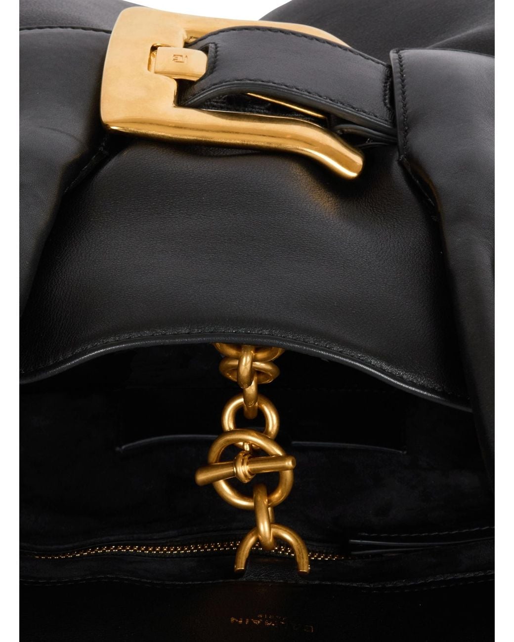 Balmain Black Large Calfskin Anthem Bag