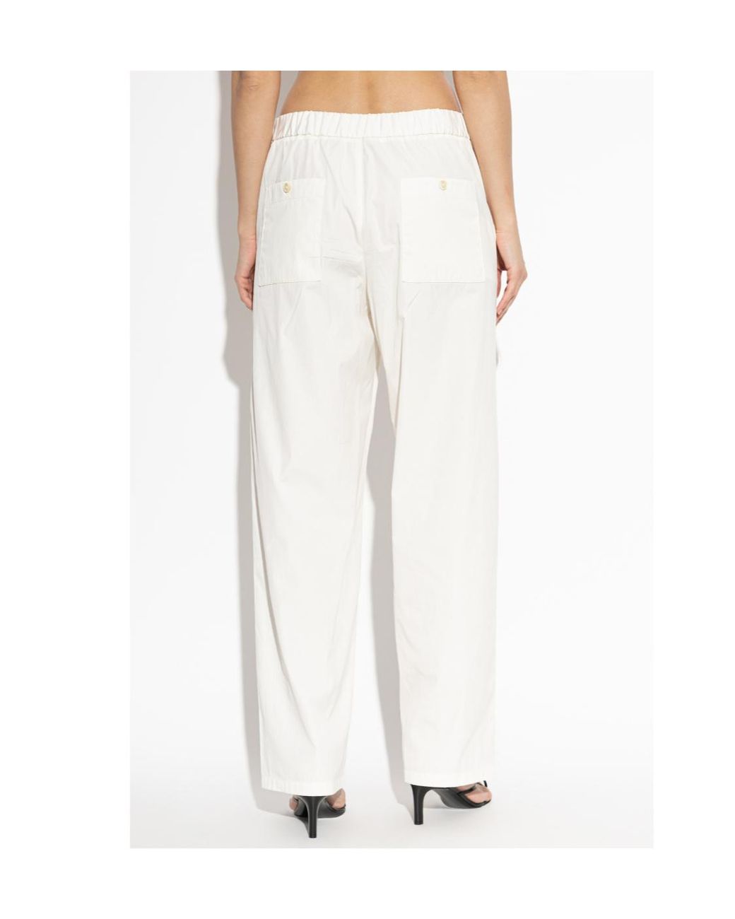 Jil Sander White Cargo Trousers