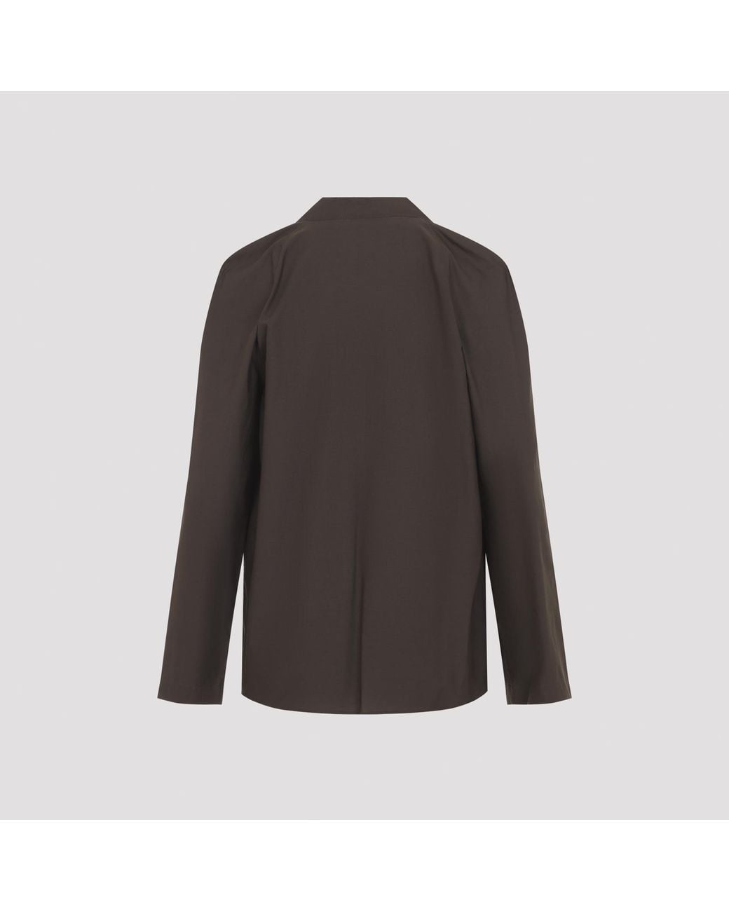 Lemaire Brown Ascot Tie-Neck Blouse