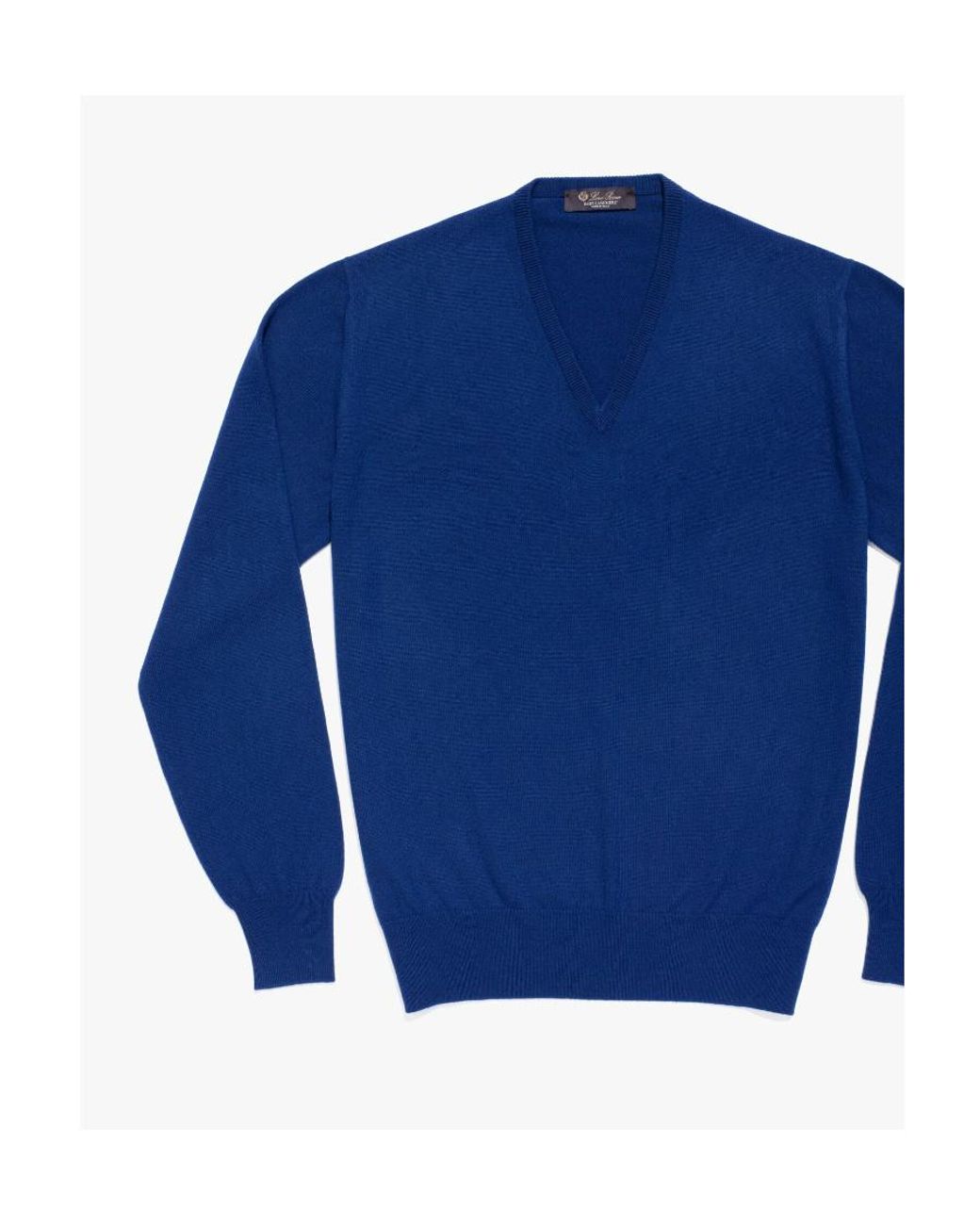 Loro Piana Blue Logo Pullover for men