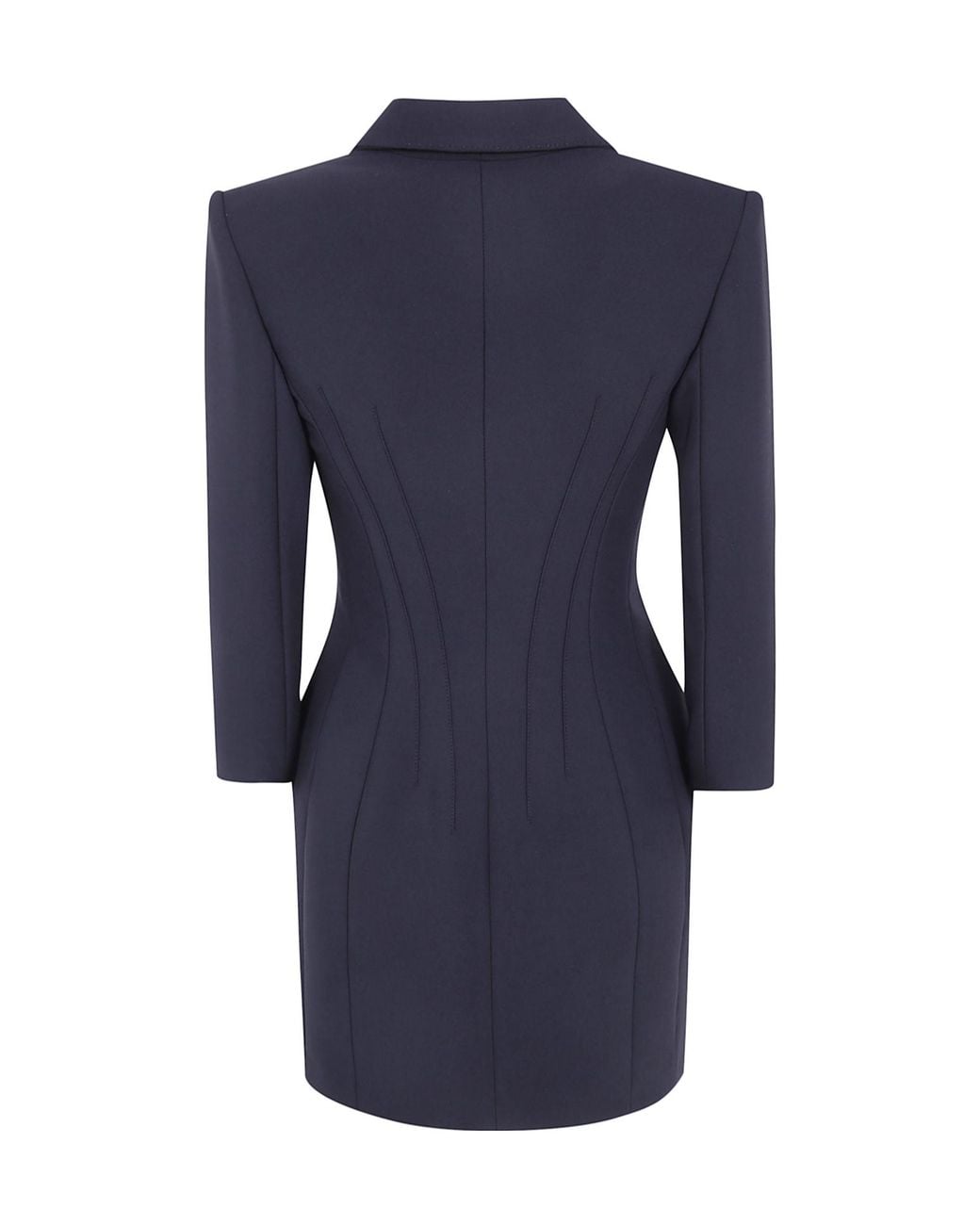 Elisabetta Franchi Blue Double-Breasted Coat Dress