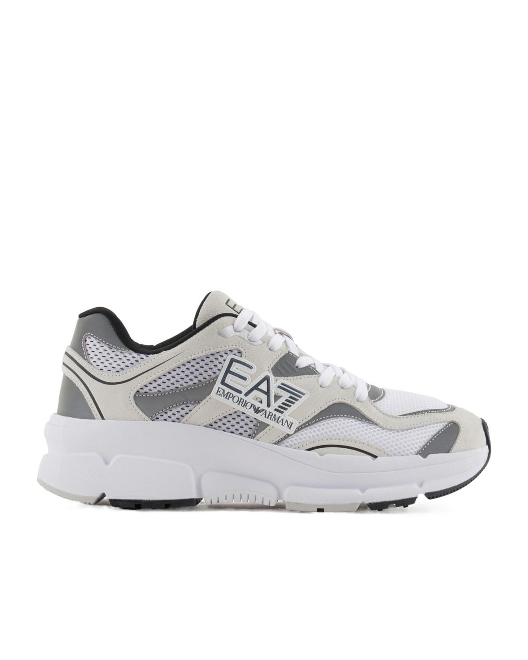 EA7 Gray Lace Up Sneakers for men