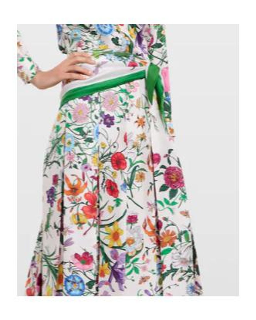 Gucci Green Flora Diamond-Shape Scarf