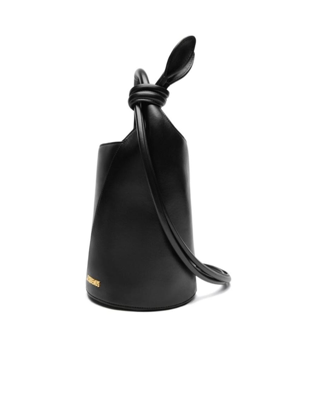 Jacquemus Black Le Petit Tourni Logo Plaque Bucket Bag