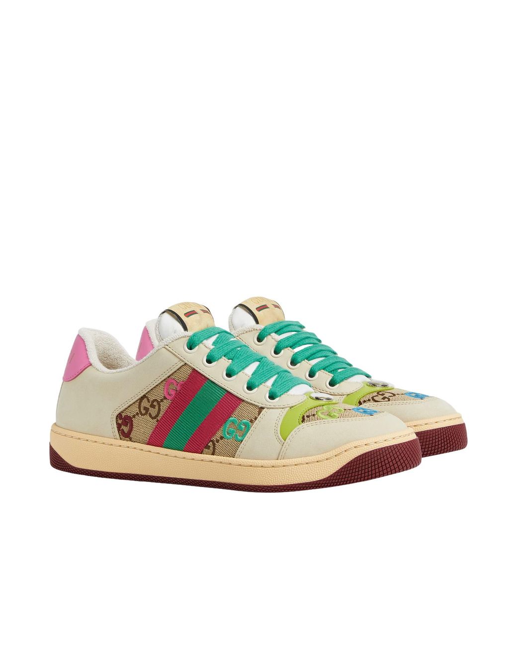 Gucci Green Screener Low-Top Sneakers