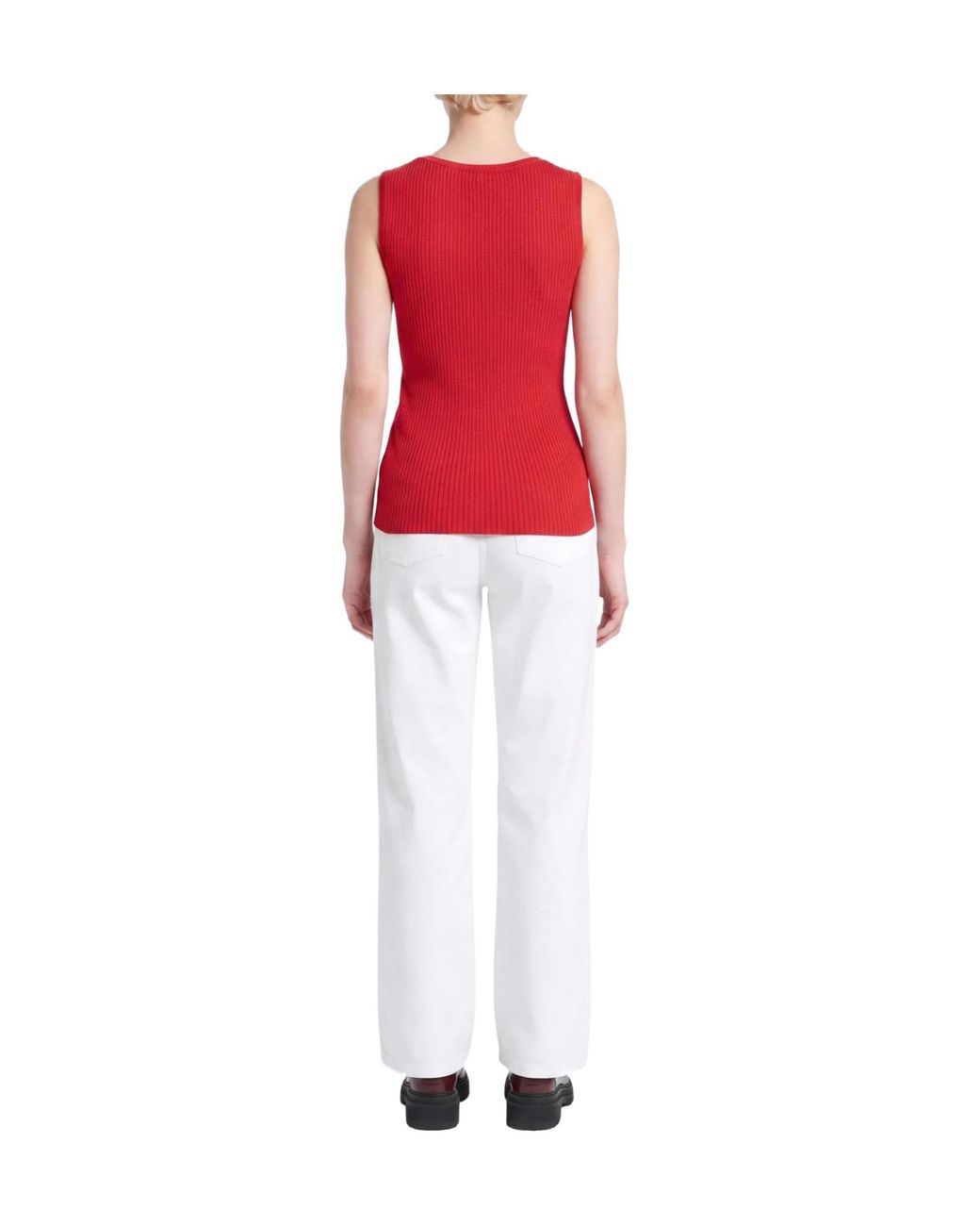 Max Mara Solid-Colored Sleeveless Knit Top