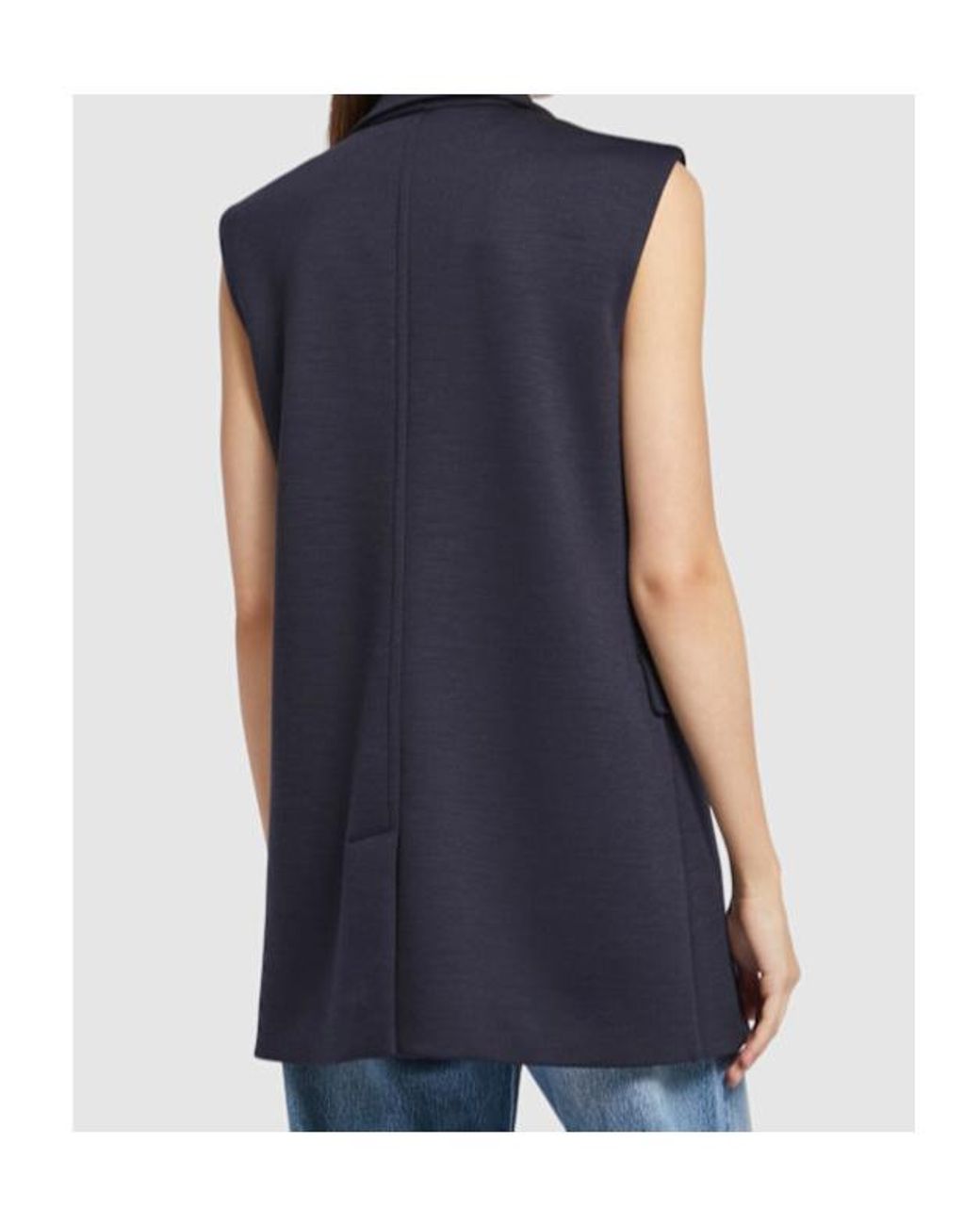 Max Mara Tenue Wool Vest in Blue | Lyst