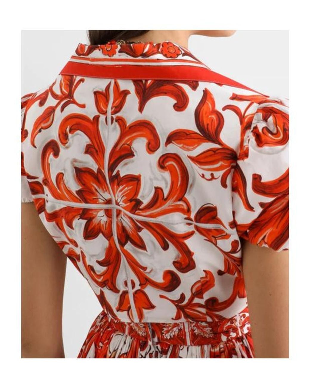 Dolce & Gabbana Red Cropped Shirt