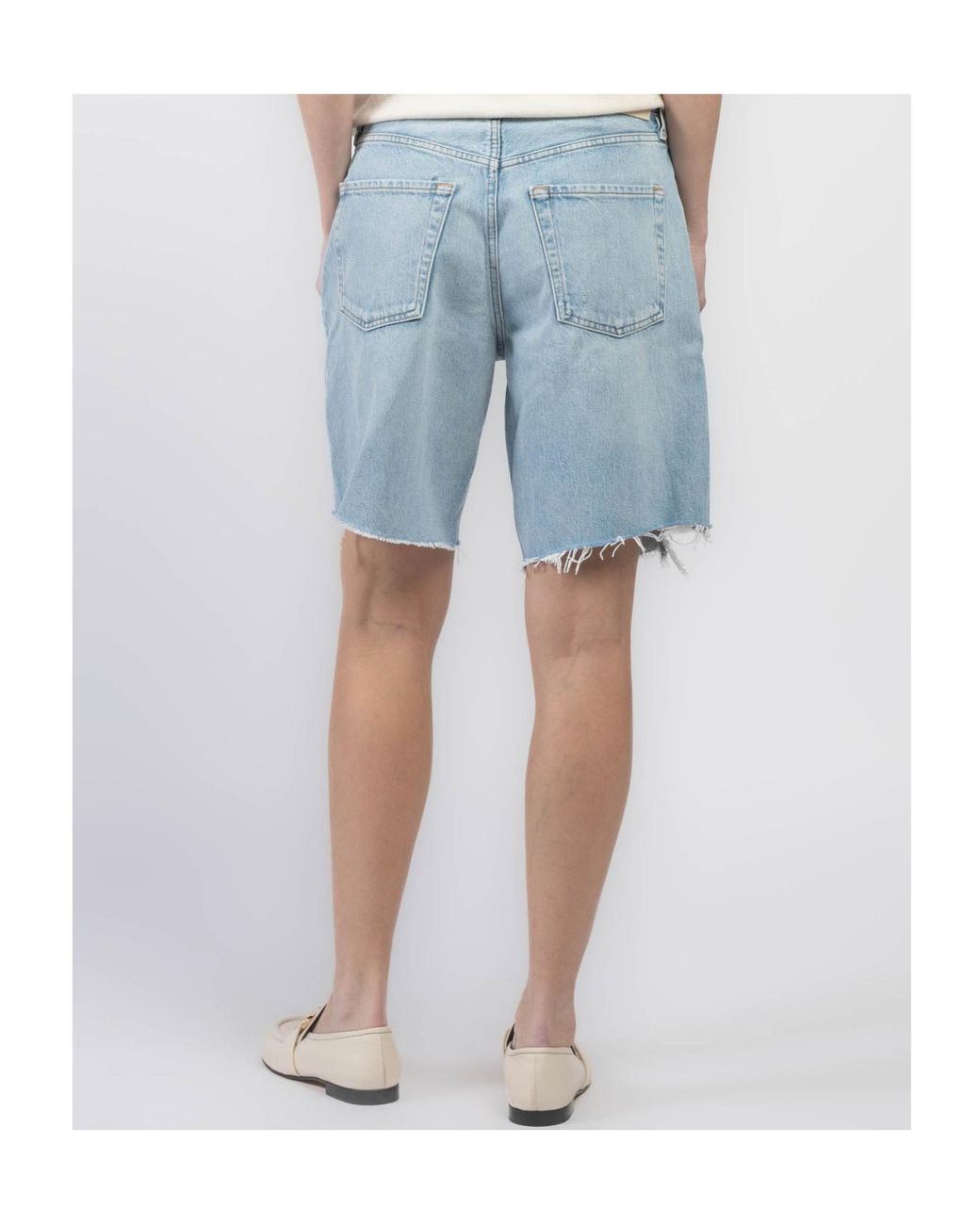 Citizens of Humanity Blue Distressed Denim Shorts