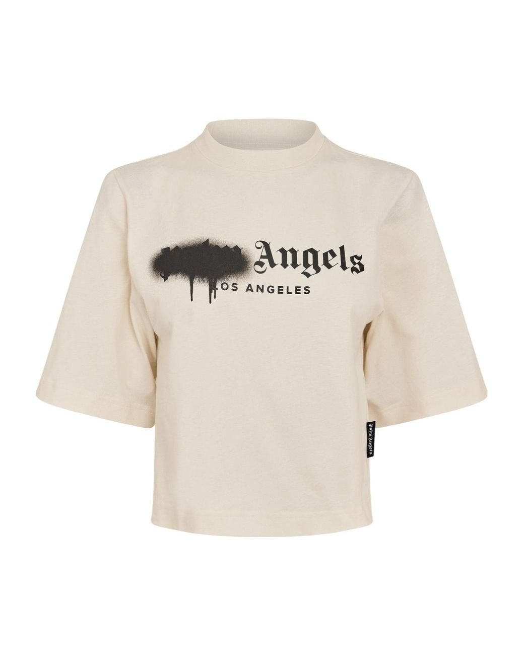 Palm Angels White Mockneck Cropped Top