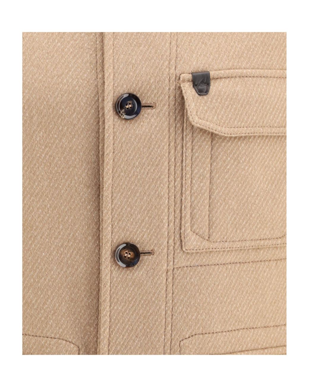 Brioni Natural Workwear Cashmere Jacket for men