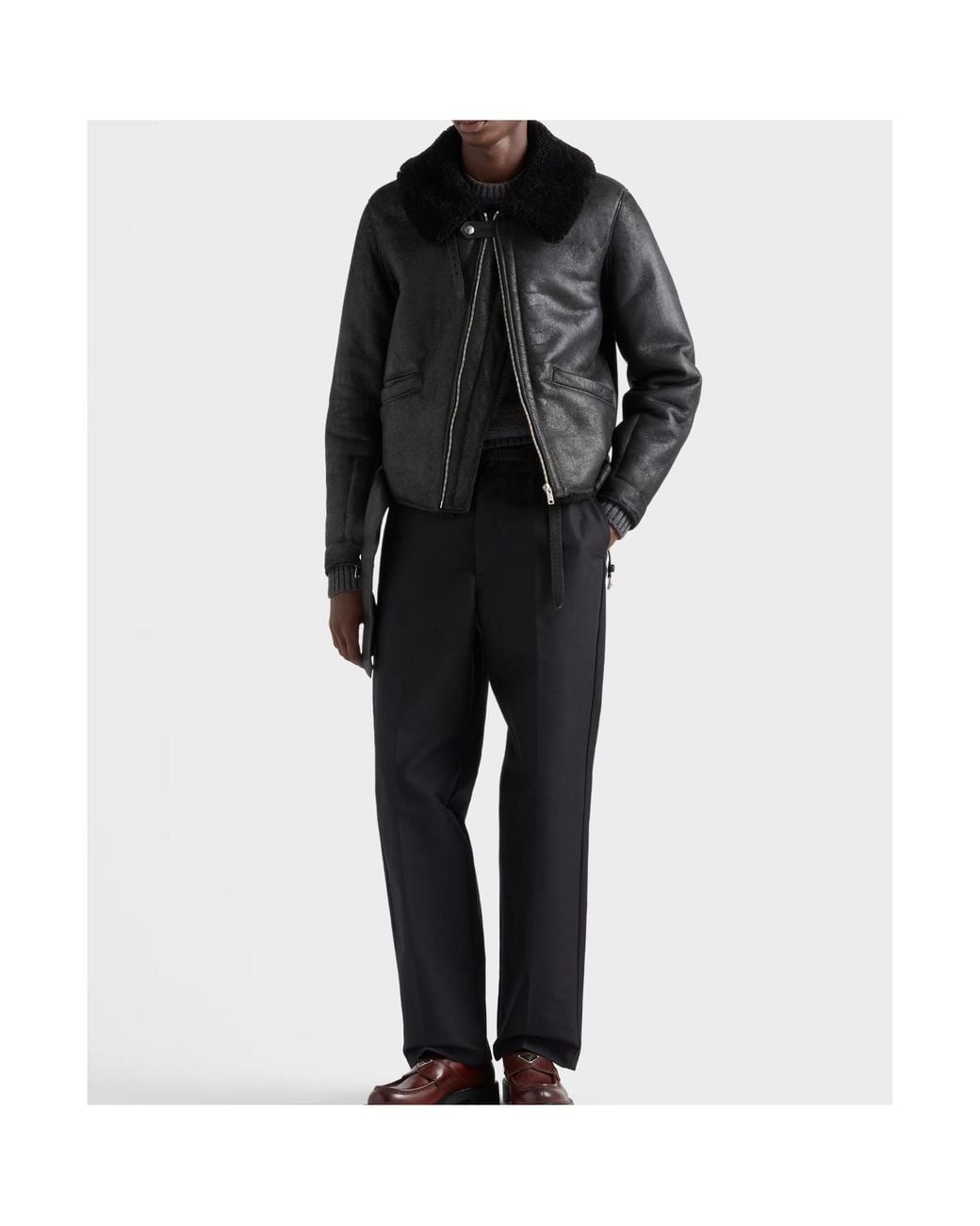 Prada Black Shearling Jacket for men
