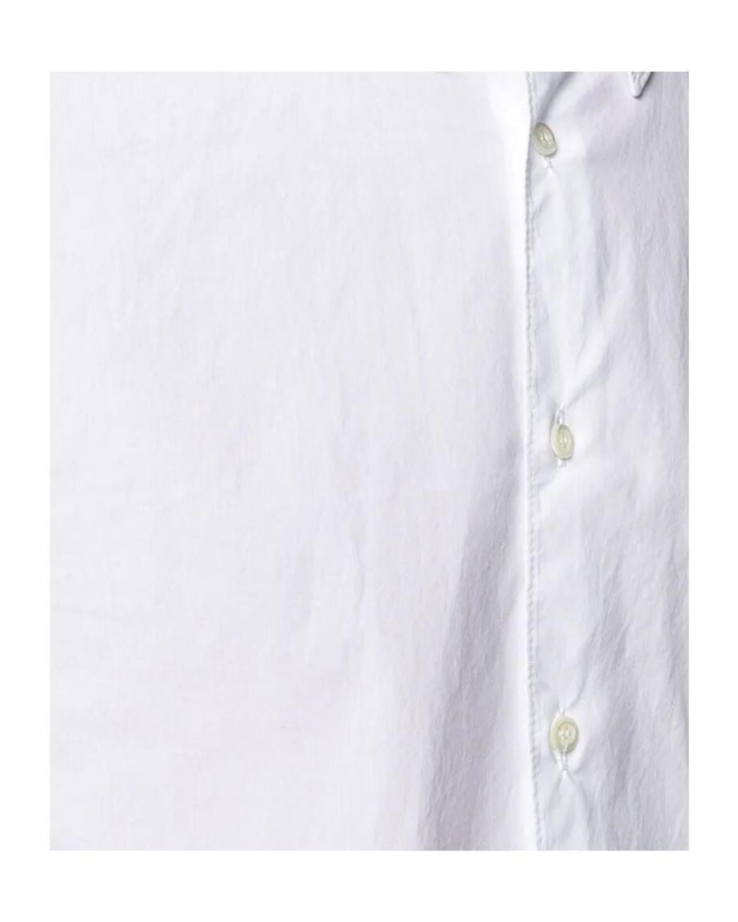 Aspesi White Buckle Long-Sleeved Shirt for men