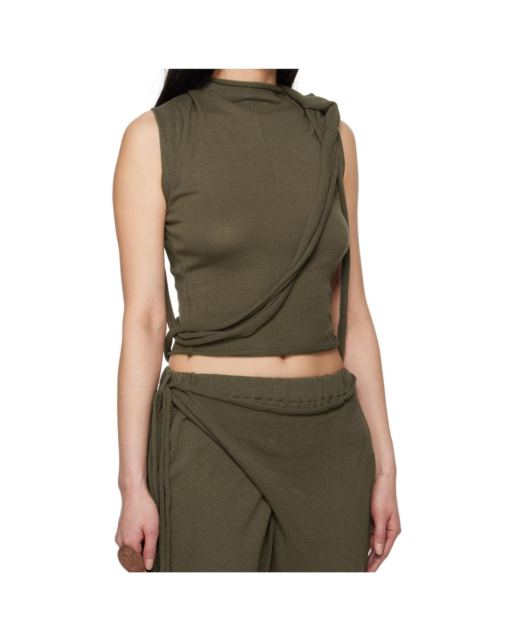 OTTOLINGER Green Deconstructed Tank Top