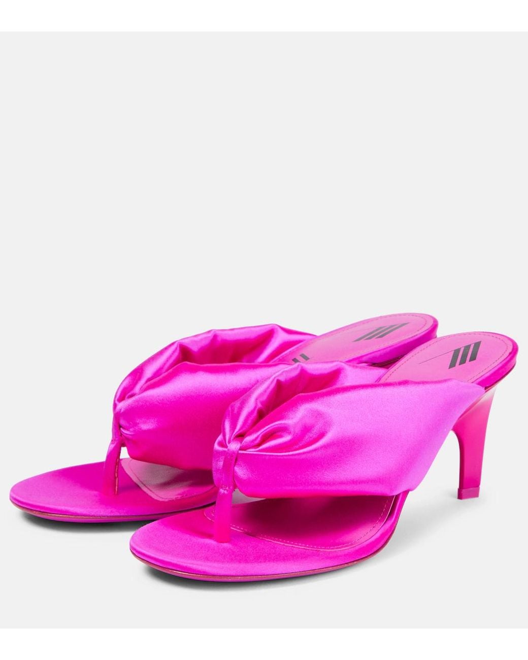 The Attico Pink Rem Satin High-Heeled Sandals