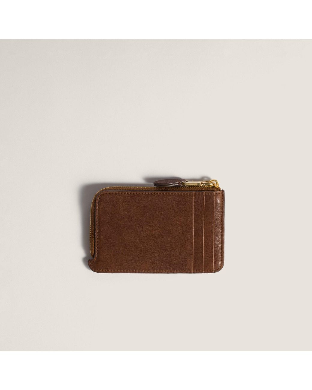 Miu Miu Brown Nappa Leather Envelope Card Holder