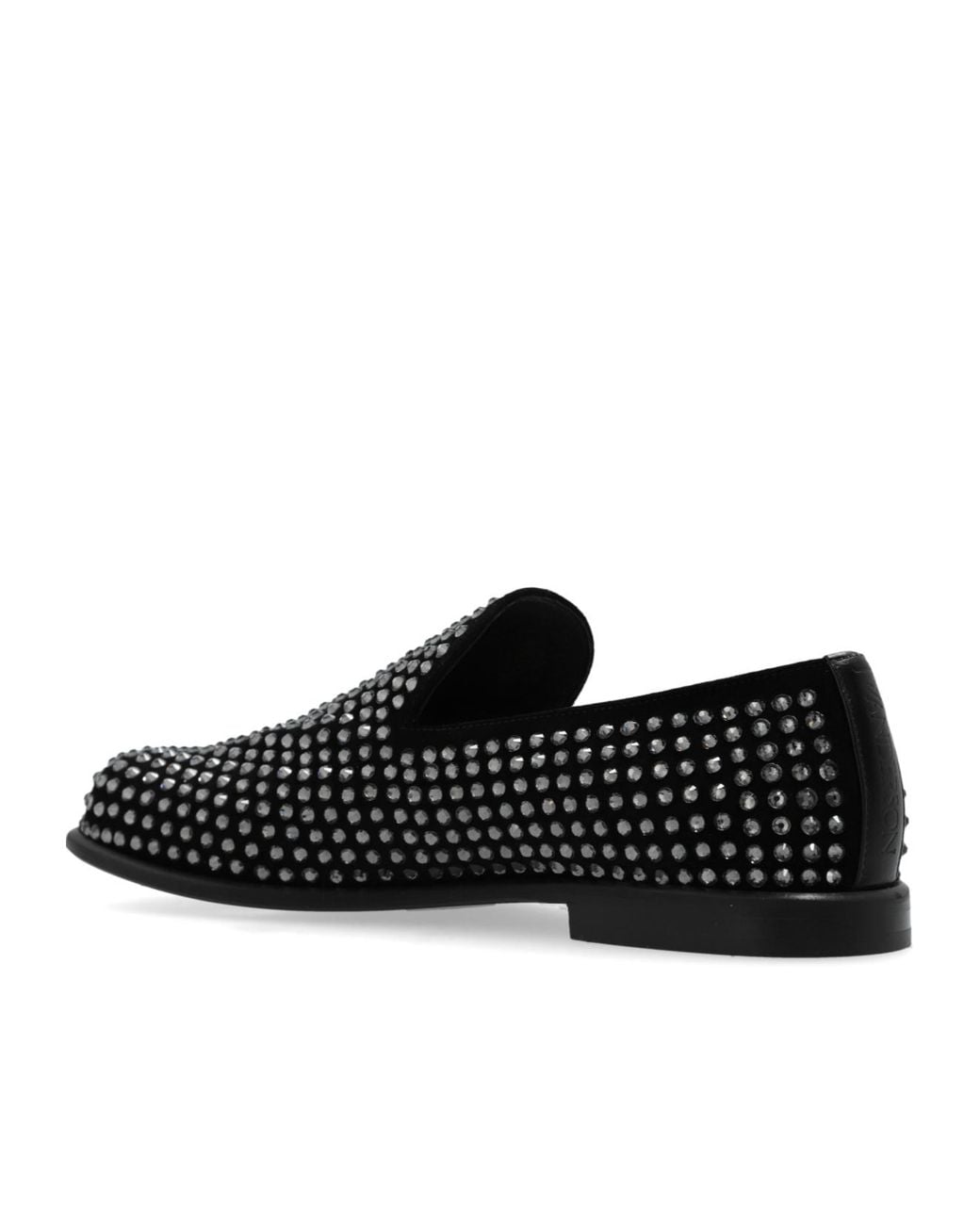 J.W. Anderson Black Crystal-Embellished Loafers