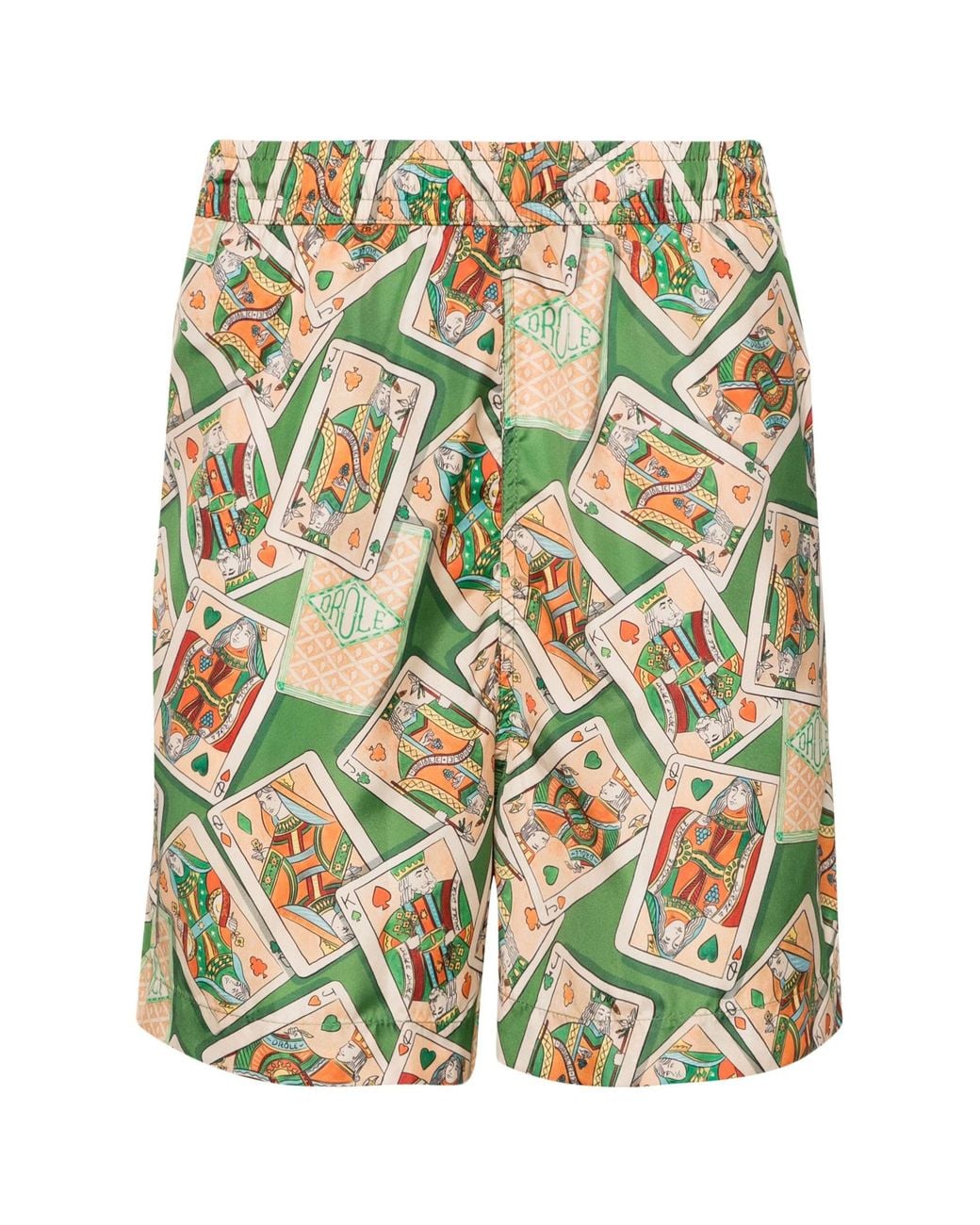 Drole de Monsieur Green Drôle De Monsieur Jeu De Cartes Elasticated Waistband Swim Shorts for men