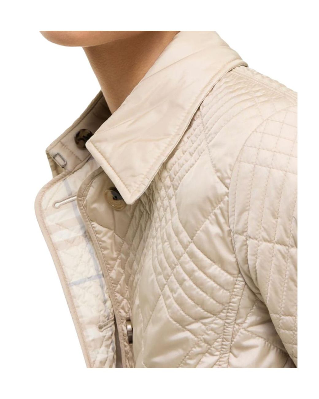 Burberry Natural Fernleigh Quilted Jacket