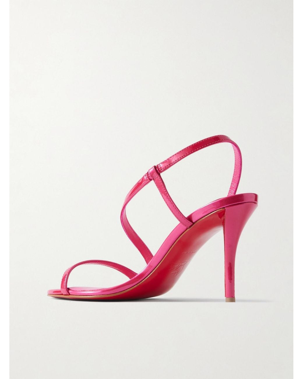 Christian Louboutin Pink Patent-Leather Sandals