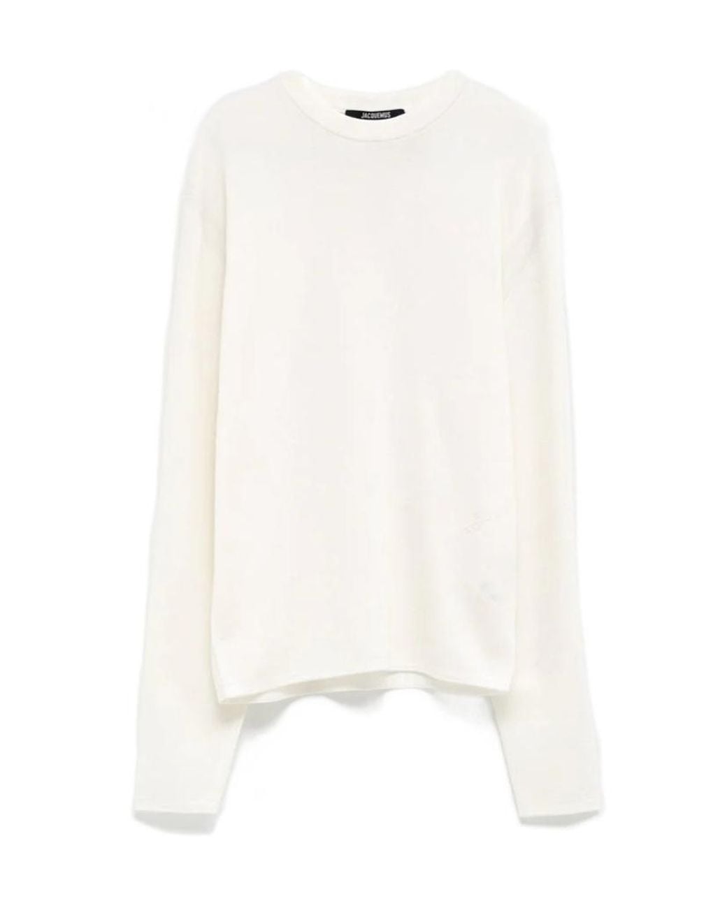 Jacquemus White Crew-Neck Sweater for men