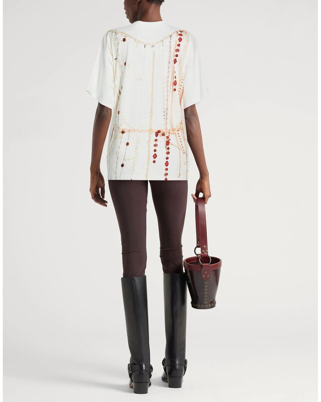 MM6 by Maison Margiela White Printed T-Shirt