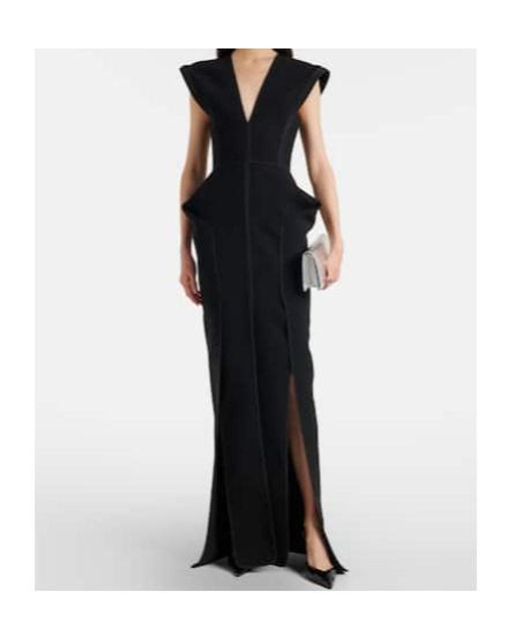 Maticevski Black Graduate Peplum Gown