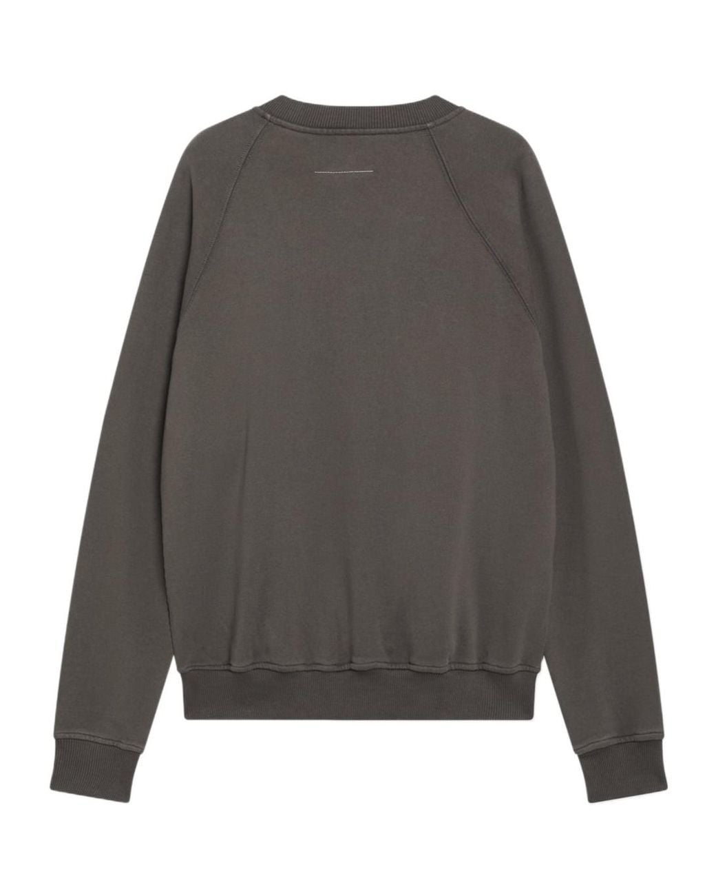 MM6 by Maison Margiela Gray Trompe L'Oeil Numeric-Print Crewneck Sweatshirt