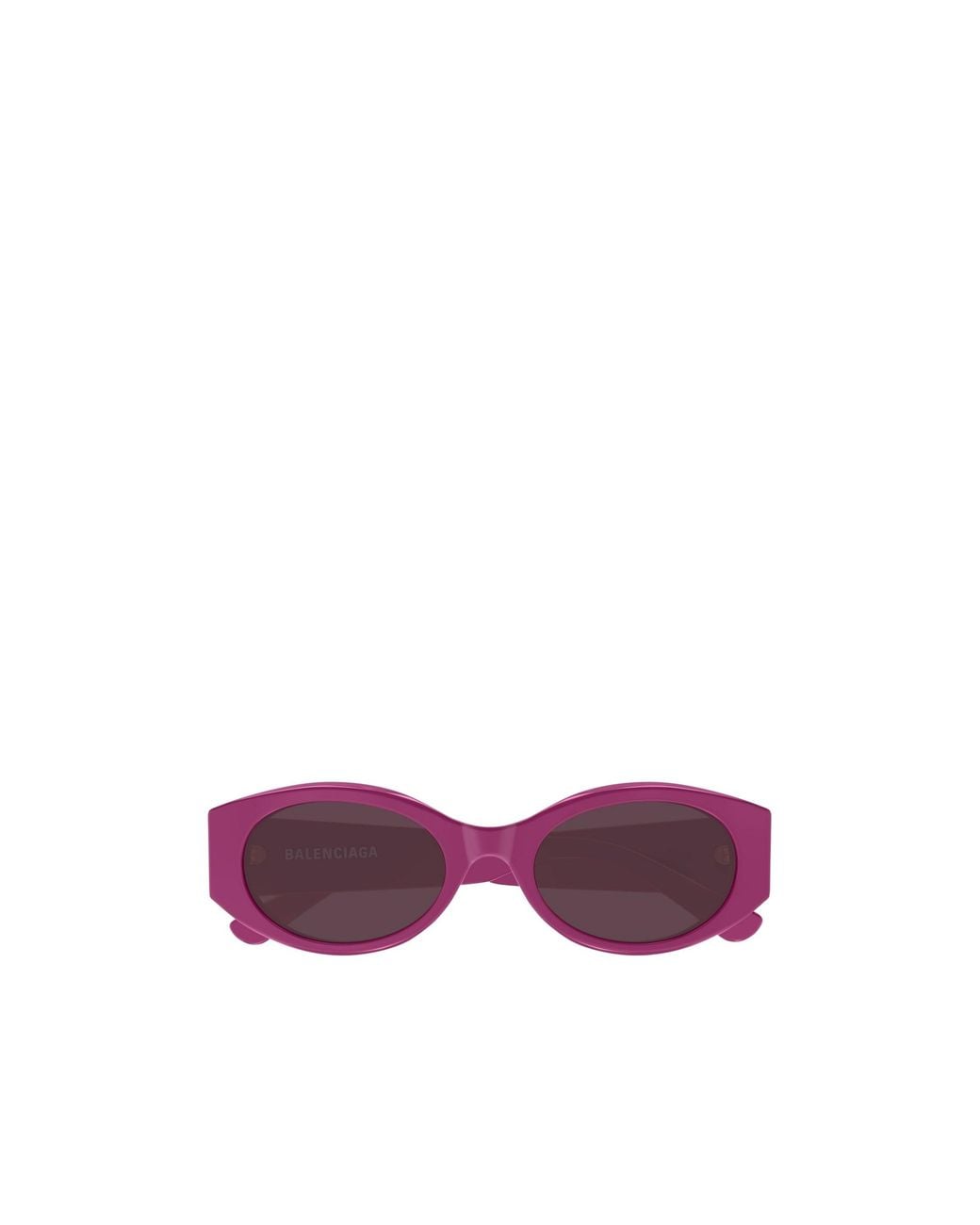 Balenciaga Purple Eyewear Oval Frame Sunglasses
