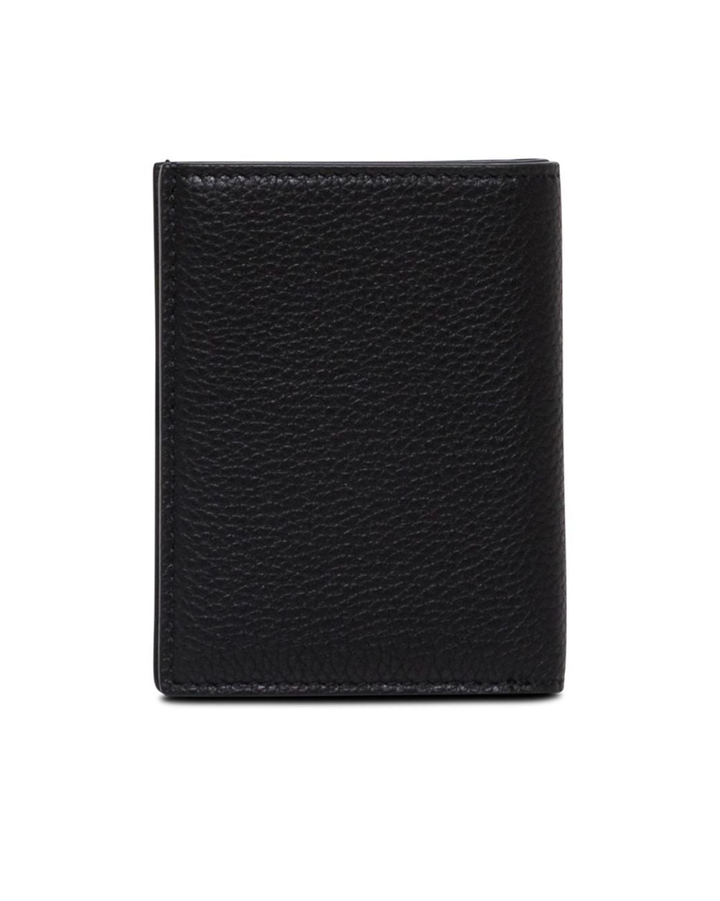 Tom Ford Black Textured Bi-Fold Card Holder for men