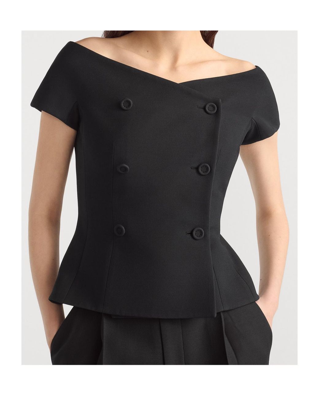 Dior Black Off-The-Shoulder Jacket