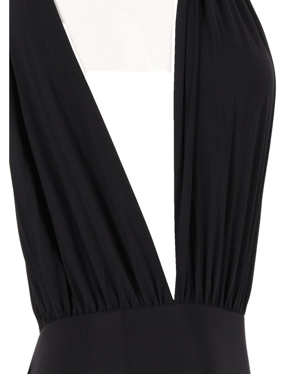 Amazuìn Black Ember Plunge Halterneck Bodysuit