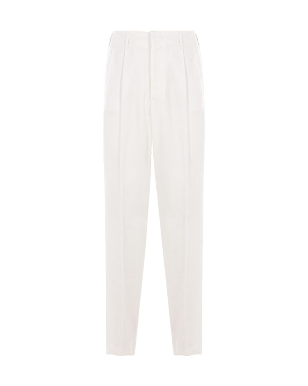 Brunello Cucinelli White Pleated Pants for men