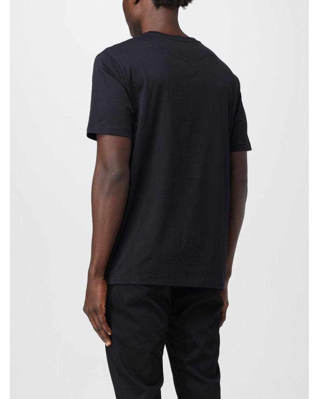 Bally Black Logo Embroidered Crewneck T-Shirt for men