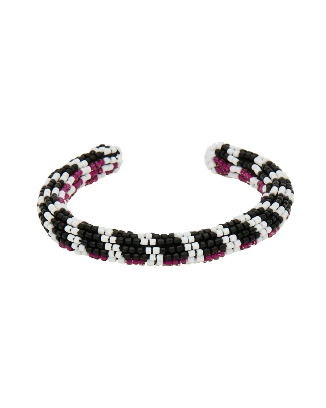 Isabel Marant Black Woven Beaded Bracelet