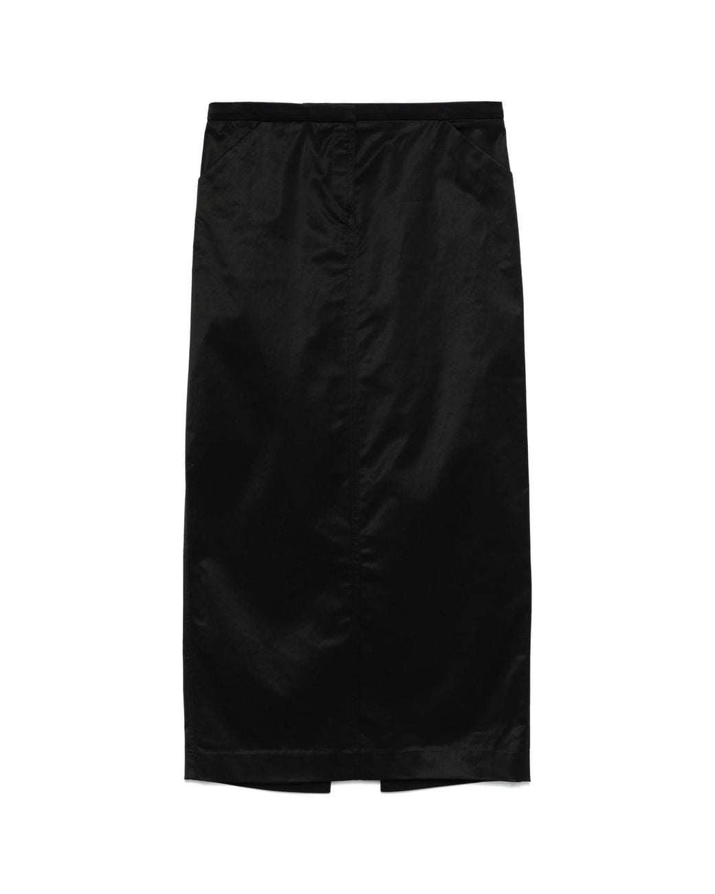 Totême Black Totême High-Waist Straight Skirt