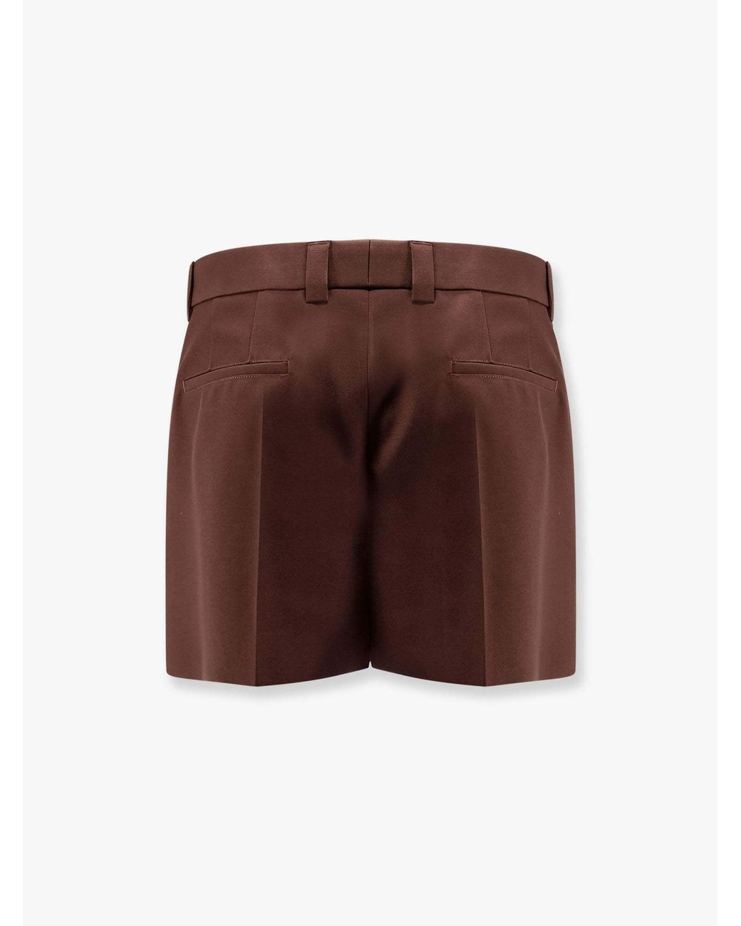 Gucci Brown グッチ プリーツディテール ショーツ for men