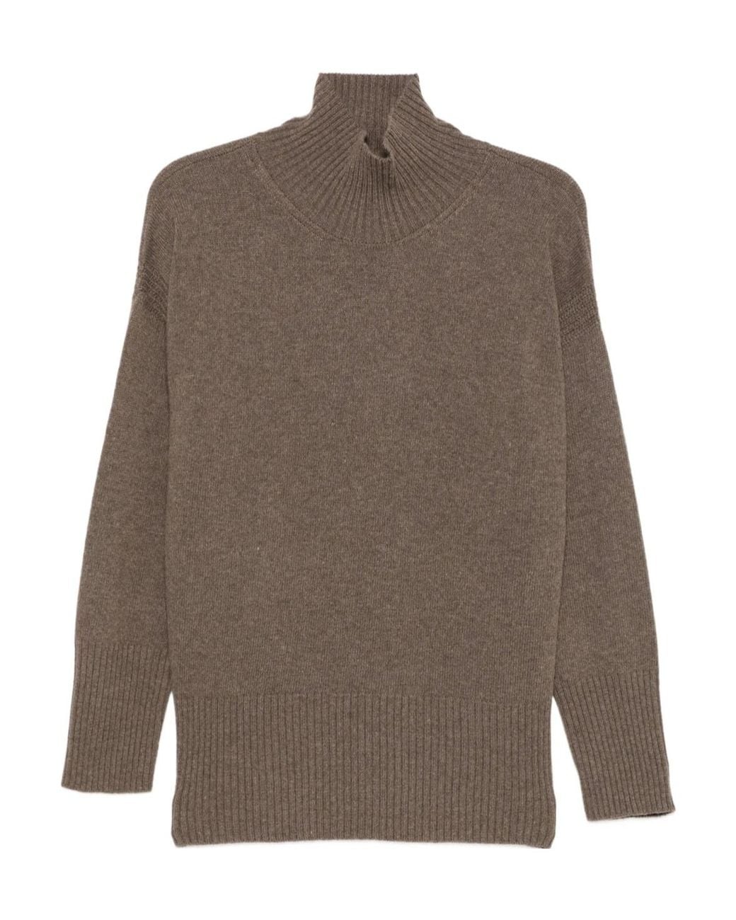 Roberto Collina Brown Turtleneck Sweater