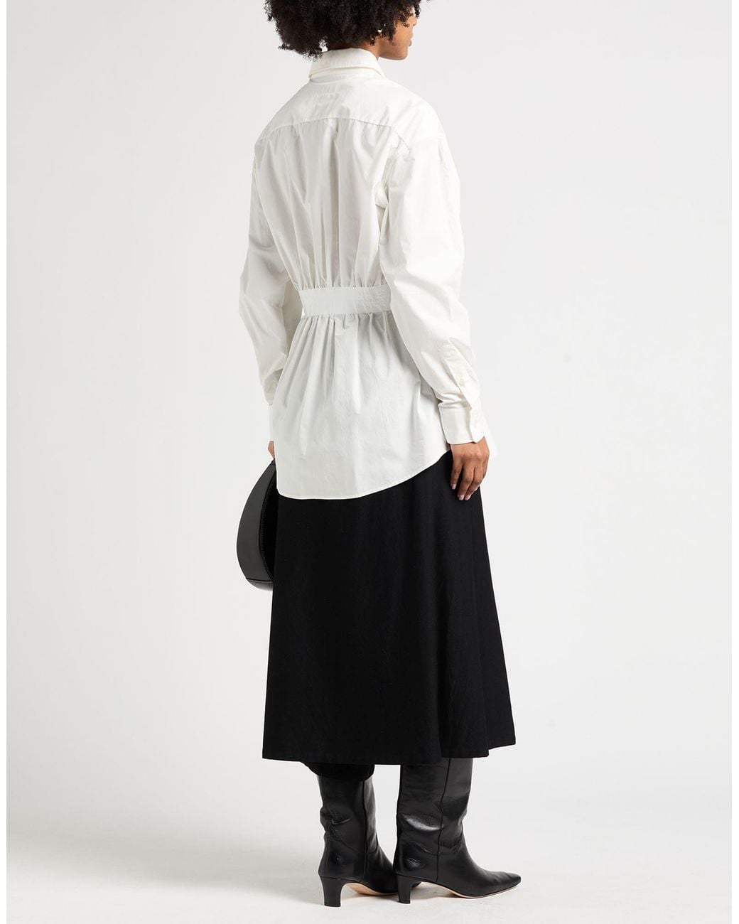 MM6 by Maison Margiela White Solid Printed Shirt