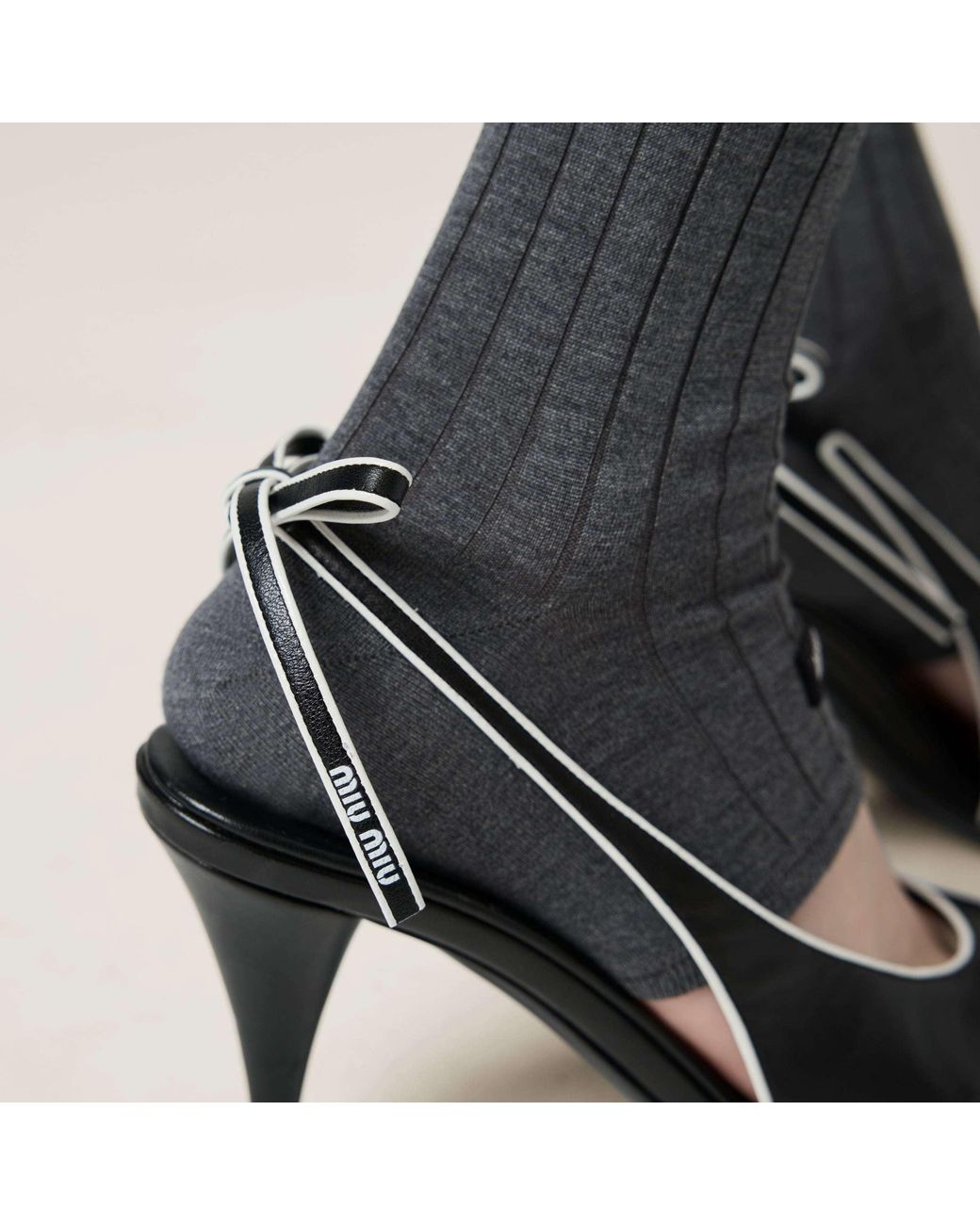 Miu Miu Black Sling Back Pump