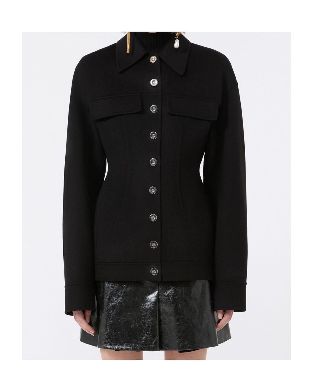 Sportmax Black Spxarena Sculpted Tailored Jacket
