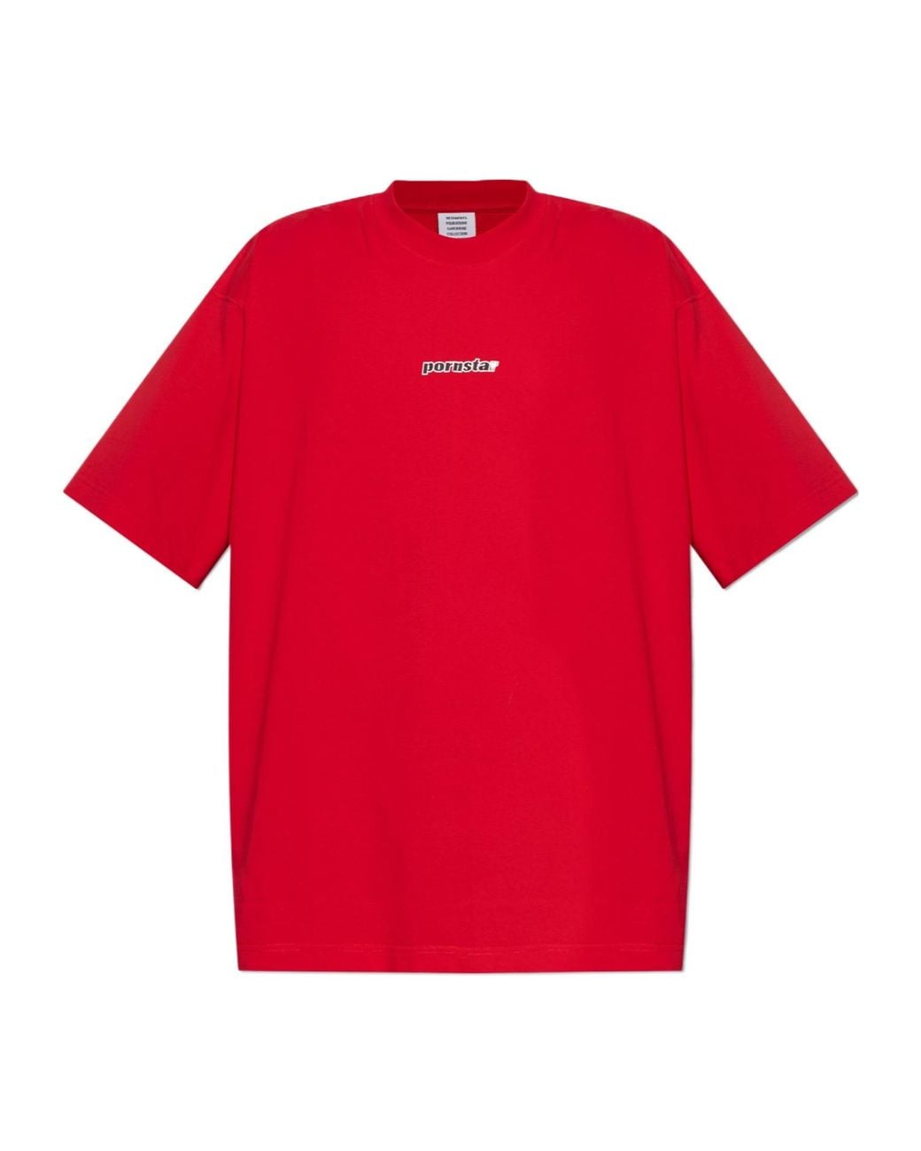 Vetements Red Pornstar Printed Crewneck T-Shirt for men