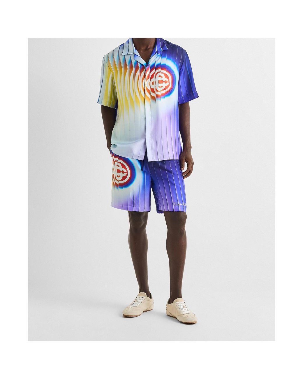 Casablanca Blue Drawstring Athletic Shorts for men
