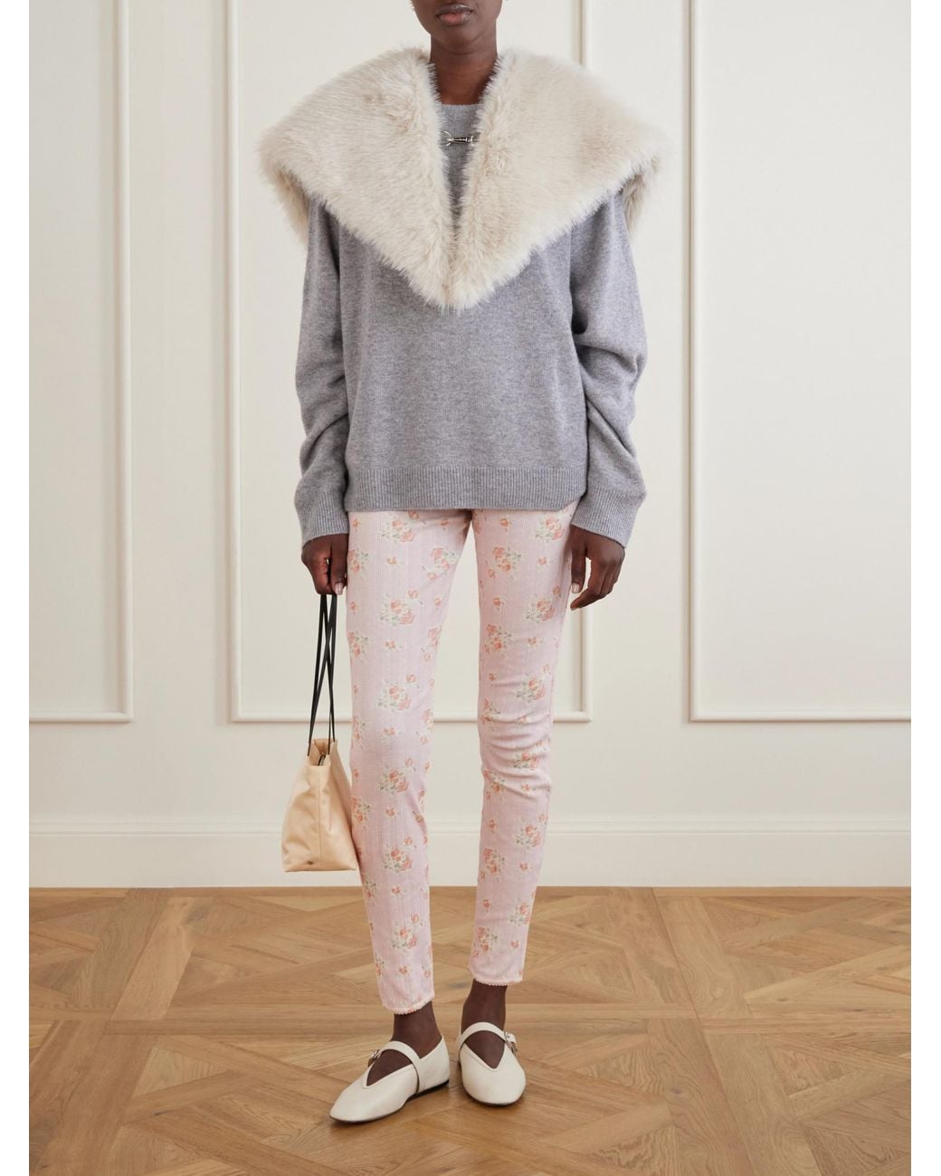 Simone Rocha White Plush Scarf