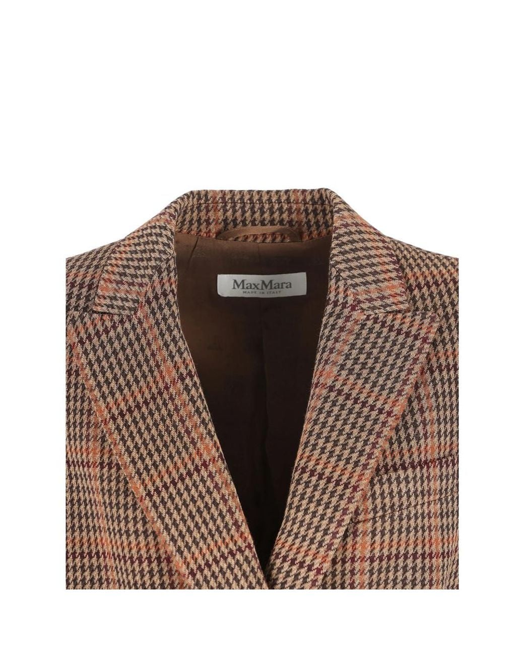 Max Mara Brown Guelfo Checked Blazer