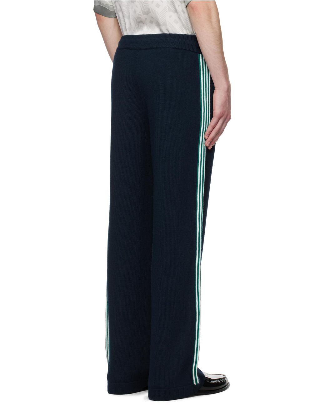 Casablanca Blue Embroidered Logo Pants for men