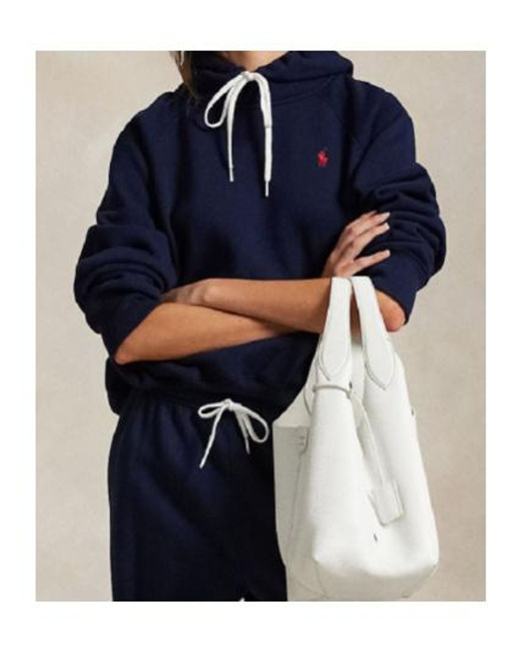 Polo Ralph Lauren Blue Logo Embroidered Drawstring Hoodie